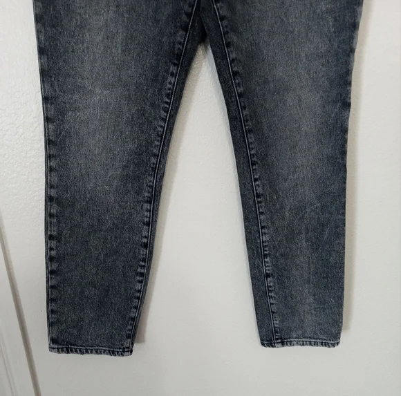 GOOD AMERICAN classic straight leg charcoal skinny Jeans mid-high rise NWOT - Picture 11 of 12